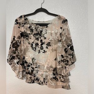 Petite Alex Evenings Multicolored Asymmetrical Top Size XL P